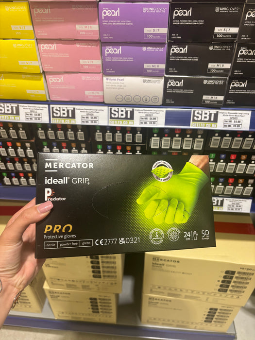 Mercator IDG Ideall Grip Strong Nitrile Glove Green | IDG-GRN