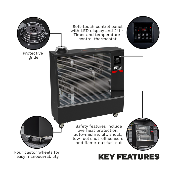 Industrial Infrared Diesel Heater 13kW | IR13