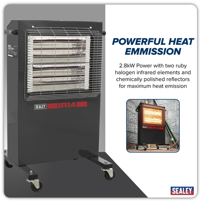 Infrared Cabinet Heater 1.4/2.8kW 230V | IR14