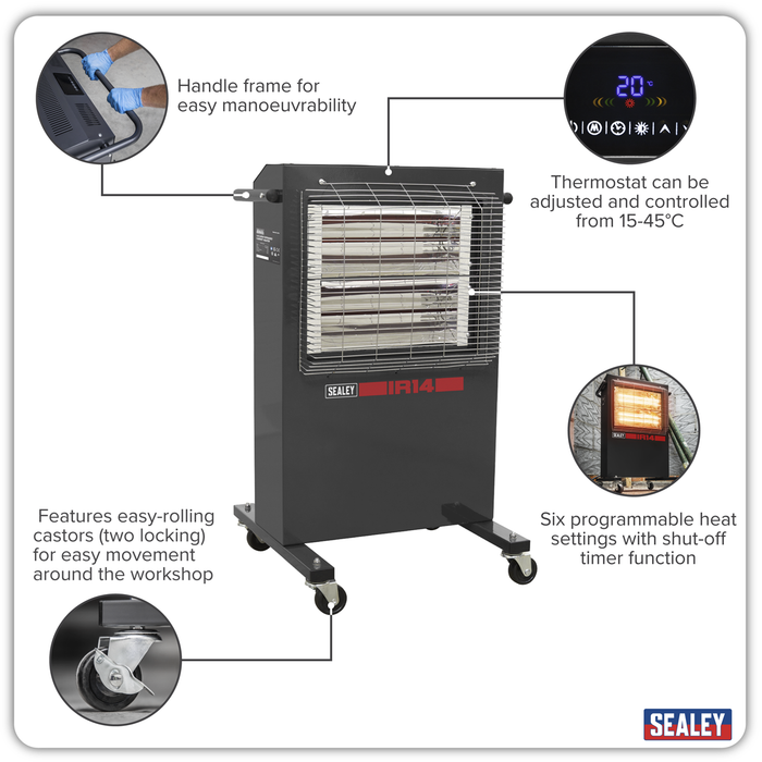 Infrared Cabinet Heater 1.4/2.8kW 230V | IR14