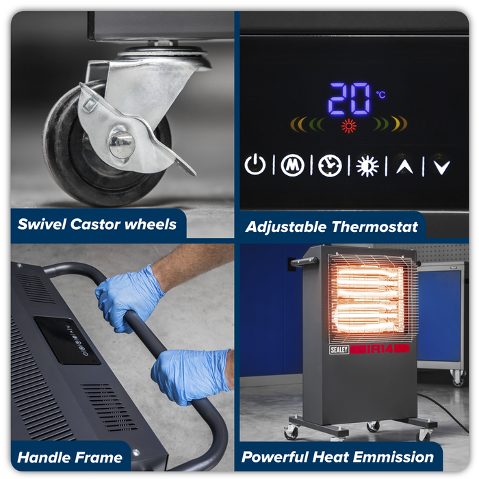 Infrared Cabinet Heater 1.4/2.8kW 230V | IR14