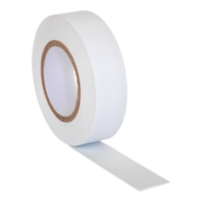 PVC Insulating Tape 19mm x 20m, White - Pack of 10 | ITWHT10