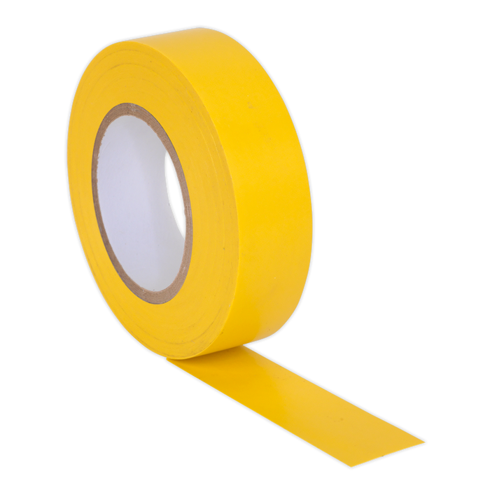 PVC Insulating Tape 19mm x 20m, Yellow - Pack of 10 | ITYEL10