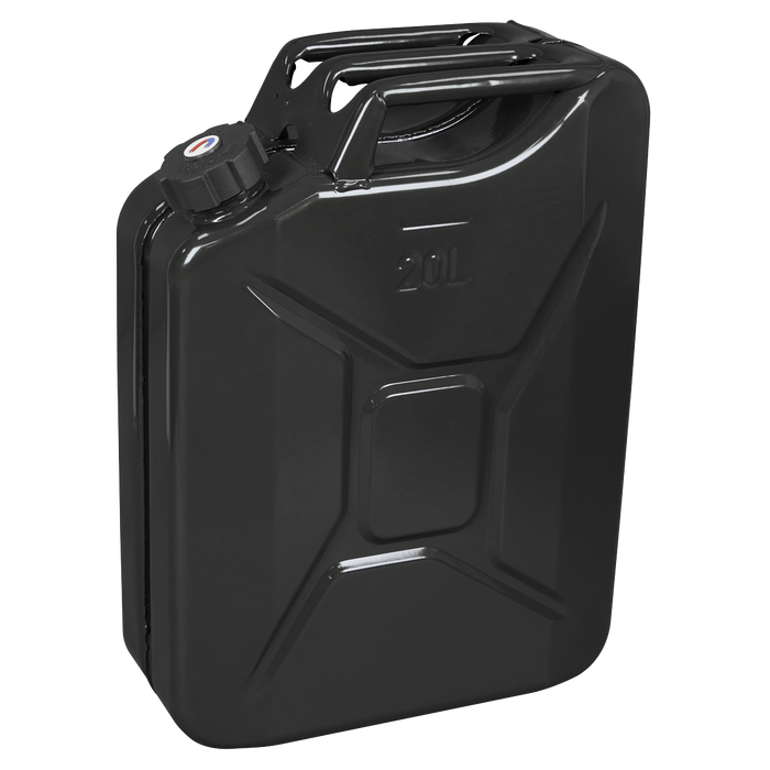 Screw Cap Metal Jerry Can 20L - Black | JC20SCB