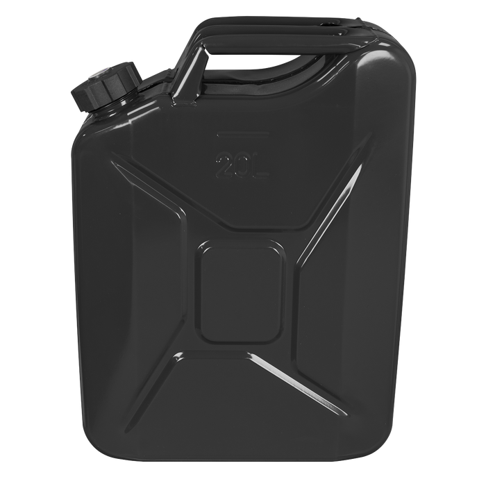 Screw Cap Metal Jerry Can 20L - Black | JC20SCB