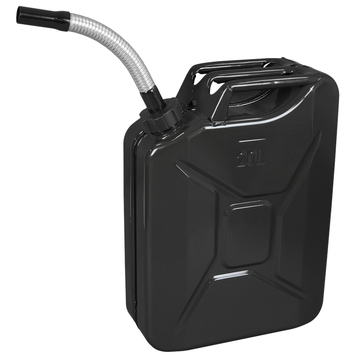 Screw Cap Metal Jerry Can 20L - Black | JC20SCB