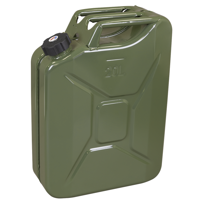 Screw Cap Metal Jerry Can 20L - Green | JC20SCG