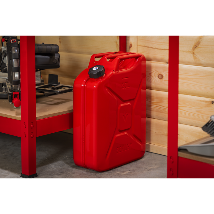 Screw Cap Metal Jerry Can 20L - Red | JC20SCR