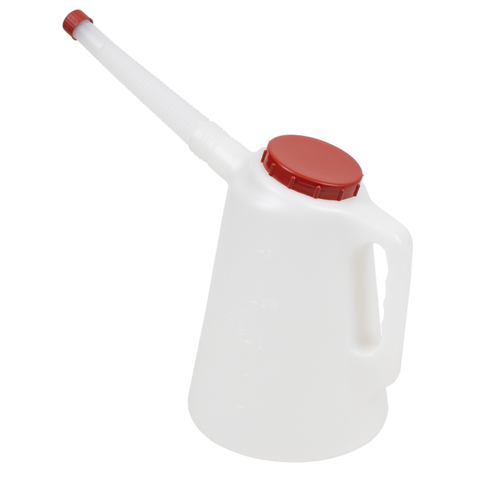 Oil Container with Red Lid & Flexible Spout 3L | JDL3R