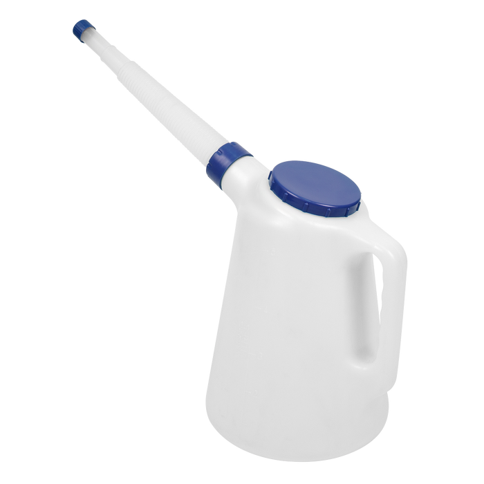 Oil Container with Flexible Spout 5L - Blue Lid | JDL5B