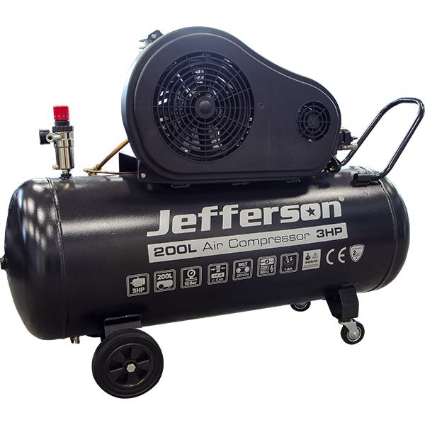 Jefferson Professional 200 Litre 3HP, 10 Bar Compressor 230V | JEFC200L10B-230