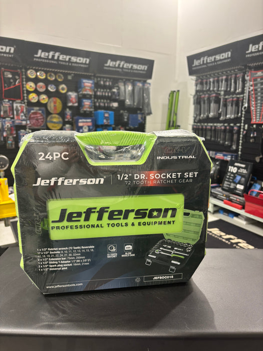 Jefferson Professional 24 Piece 1/2" Drive Socket Set | JEFSOC015