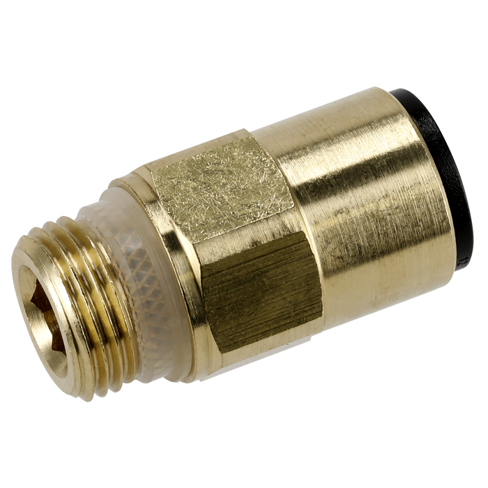 John Guest® Brass SuperThread Straight Adaptor 12mm x 3/8"BSP - Pack of 2 | JGBC1238