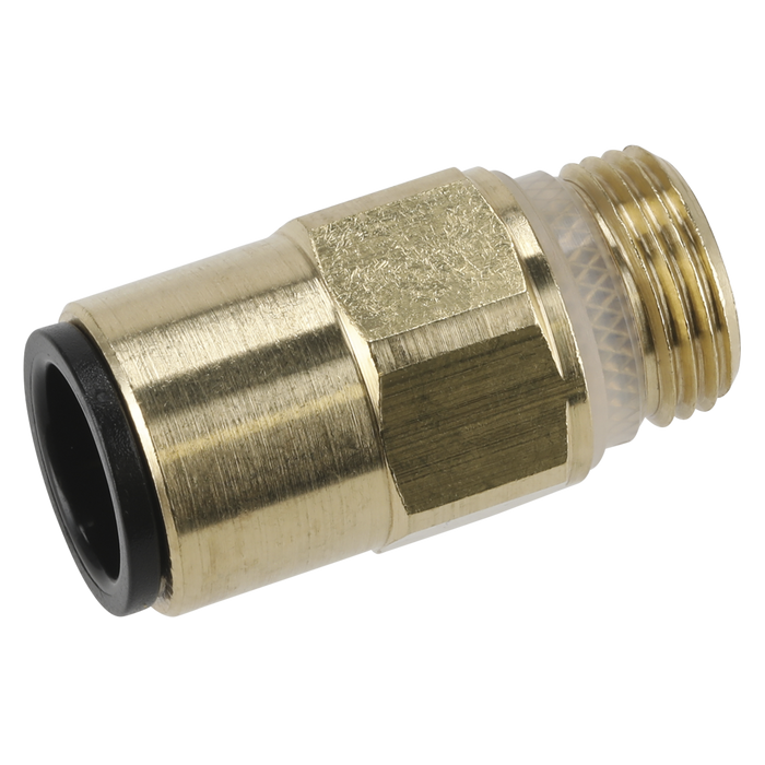 John Guest® Brass SuperThread Straight Adaptor 12mm x 3/8"BSP - Pack of 2 | JGBC1238