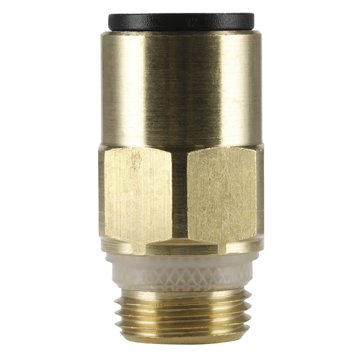 John Guest® Brass SuperThread Straight Adaptor 12mm x 3/8"BSP - Pack of 2 | JGBC1238