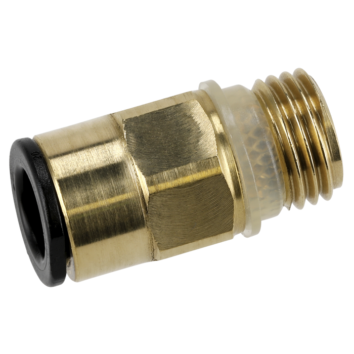 John Guest® Brass SuperThread Straight Adaptor 8mm x 1/4"BSP - Pack of 2 | JGBC814