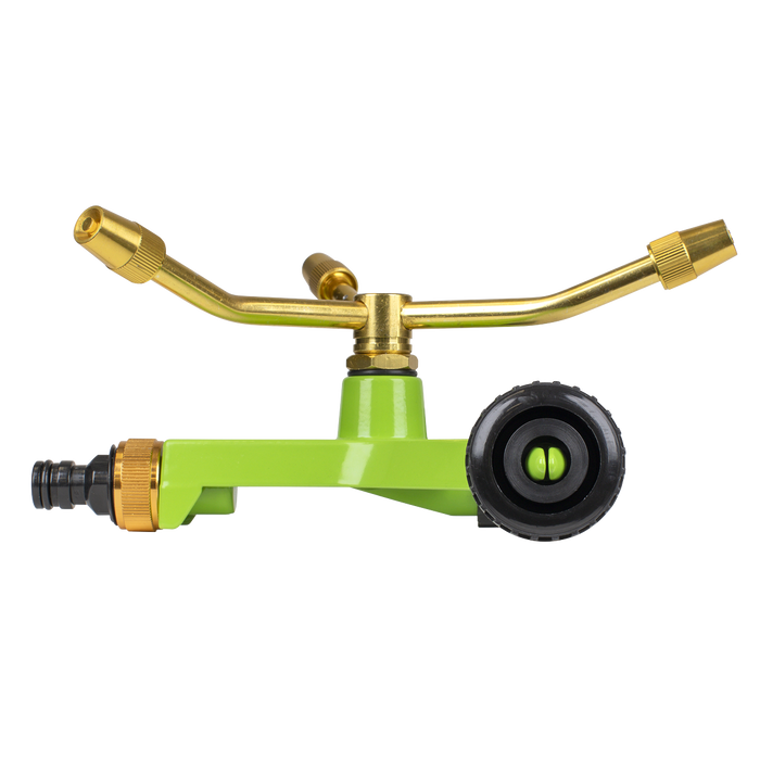3-Arm Brass Sprinkler with Metal Wheeled Base | JS2032