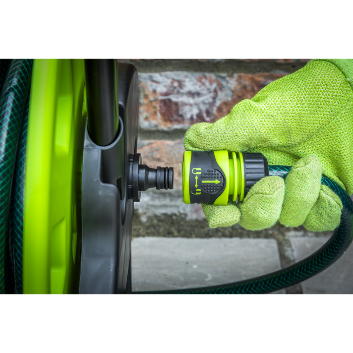 Soft-Touch Hose Connector With Water Stop & Lock 1/2"-5/8" | JS3051