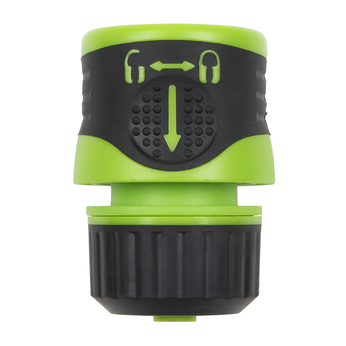 Soft-Touch Hose Connector With Water Stop & Lock 1/2"-5/8" | JS3051
