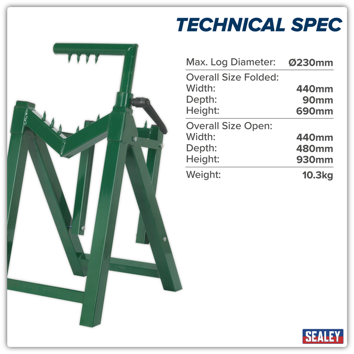 Heavy-Duty Log Stand 230mm Capacity | LC300ST