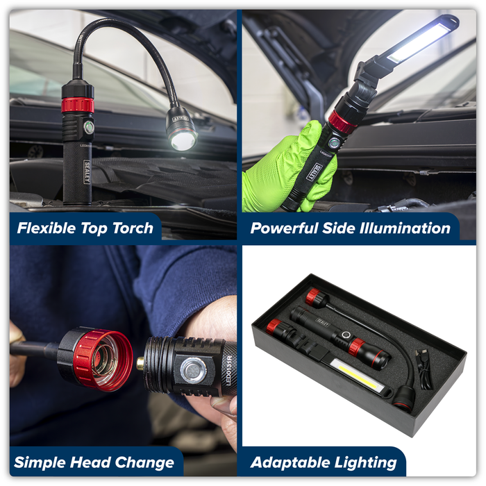 Rechargeable 3-in-1 Inspection Light 5W COB & 10W SMD LED | LED0131R
