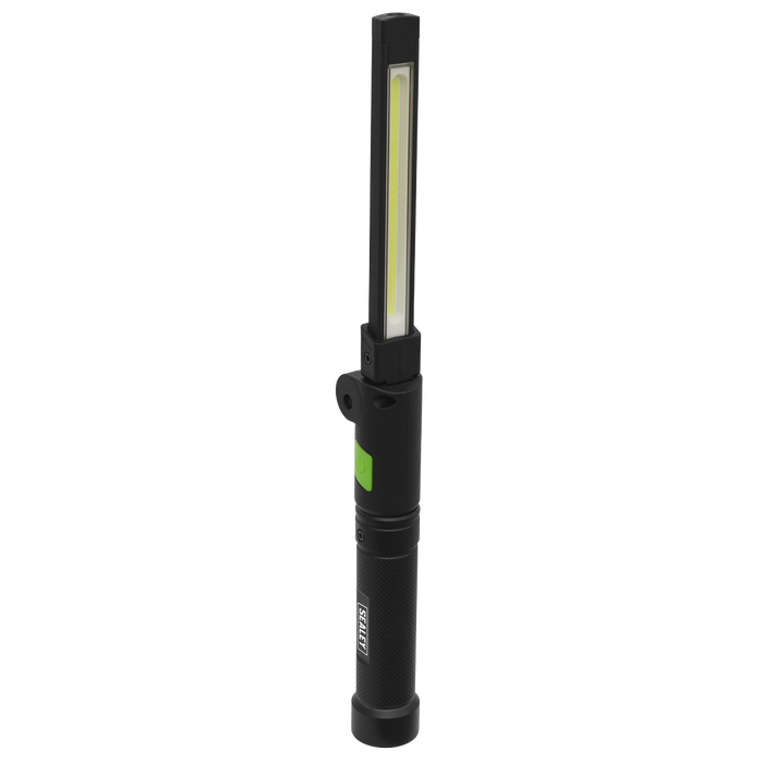 Rechargeable Aluminium Folding Pocket Light 2 COB & 1 SMD LED | LED02G