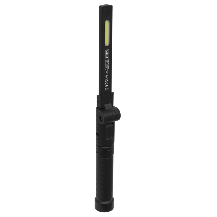 Rechargeable Aluminium Folding Pocket Light 2 COB & 1 SMD LED | LED02G