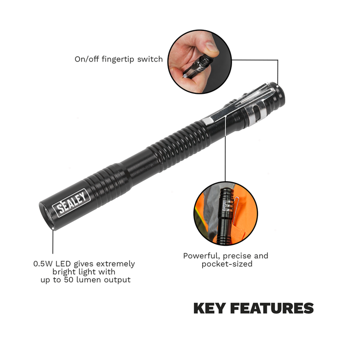 Aluminium Penlight 0.5W LED | LED043
