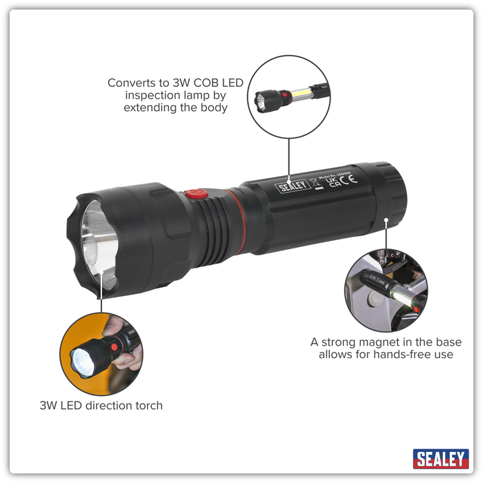 Torch/Inspection Light 3W COB & 3W LED | LED069
