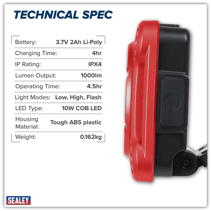 Rechargeable Pocket Floodlight 10W COB LED | LED1000