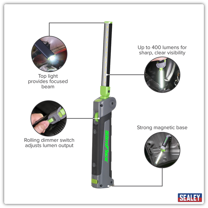 Rechargeable Slim Folding Inspection Light 4W & 1W SMD LED | LED180