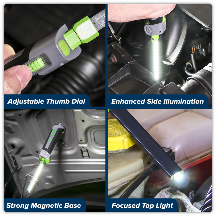 Rechargeable Slim Folding Inspection Light 4W & 1W SMD LED | LED180