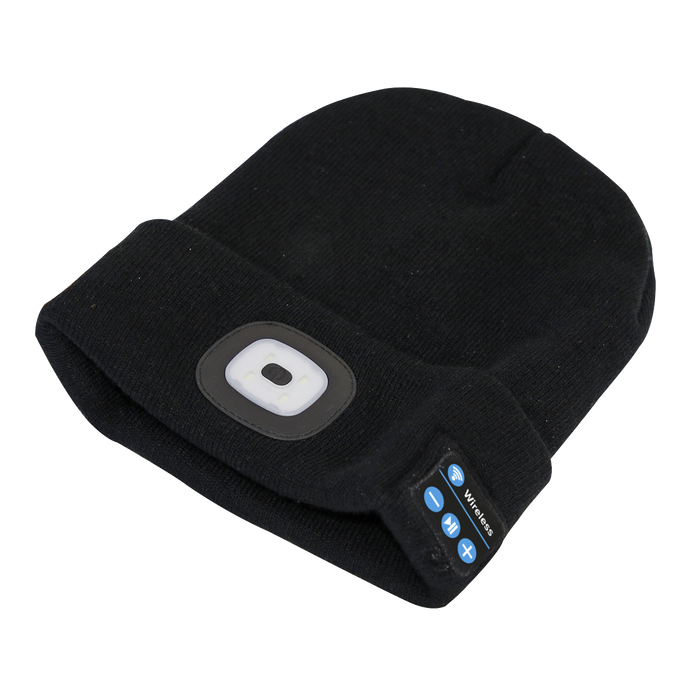 Rechargeable USB Beanie Hat with Wireless Headphones 1W SMD LED | LED185W