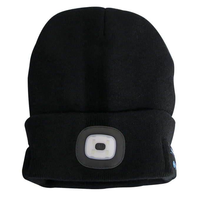 Rechargeable USB Beanie Hat with Wireless Headphones 1W SMD LED | LED185W