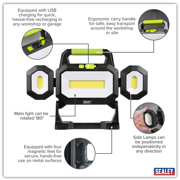 Rechargeable Flexible Floodlight 31W & 26W COB LED | LED18WFL