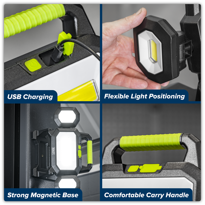 Rechargeable Flexible Floodlight 31W & 26W COB LED | LED18WFL