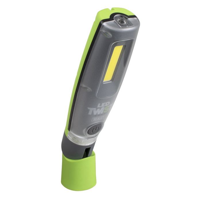 LED Twist® Rechargeable Inspection Light 16W COB & 1W SMD LED, Green - Display Box of 12 | LED2001GDB