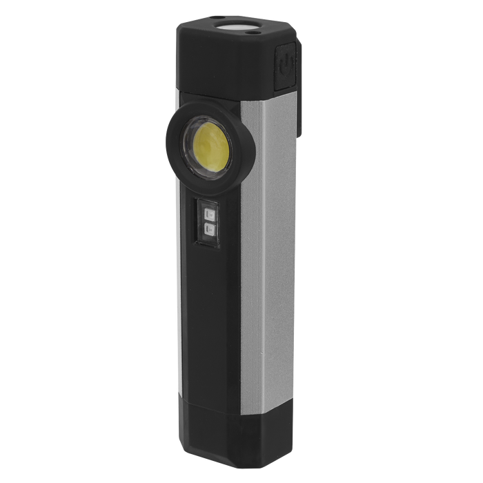 Rechargeable Aluminium Pocket Light with UV 3W COB & 1W SMD LED | LED220UV