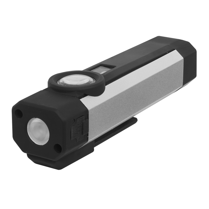Rechargeable Aluminium Pocket Light with UV 3W COB & 1W SMD LED | LED220UV