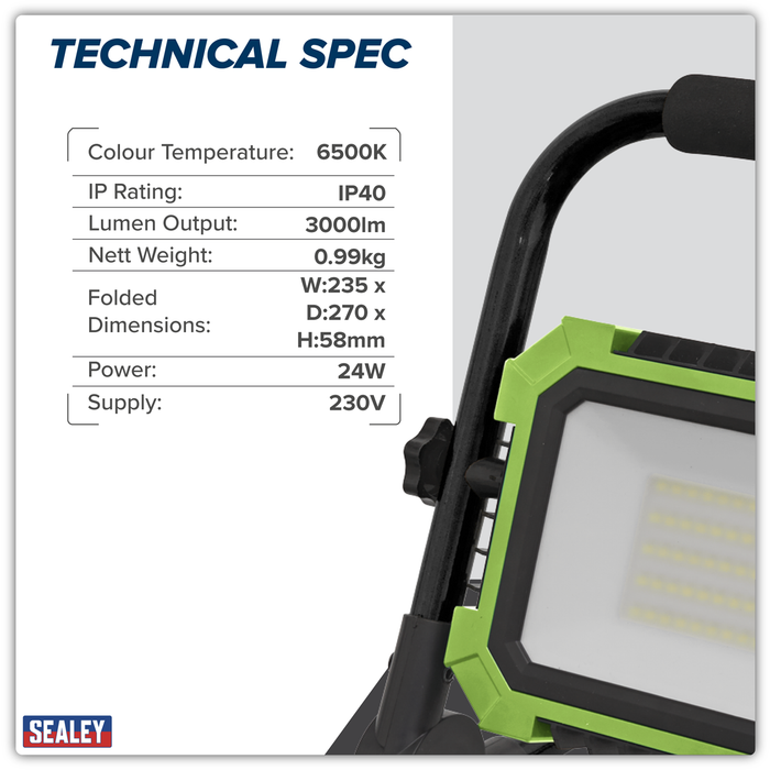 Portable Floodlight 24W SMD LED 230V | LED24WL