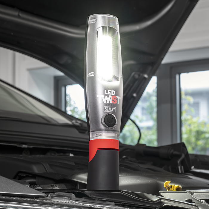 Rechargeable LED Twist® Inspection Light 20W COB & 3W SMD, 3000lm, Magnetic Base & Power Bank | LED3001
