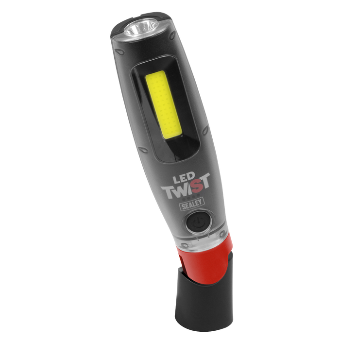 Rechargeable LED Twist® Inspection Light 20W COB & 3W SMD, 3000lm, Magnetic Base & Power Bank | LED3001