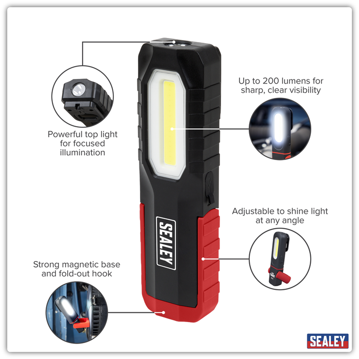 Rechargeable Inspection Light 3W COB & 2W SMD LED | LED301