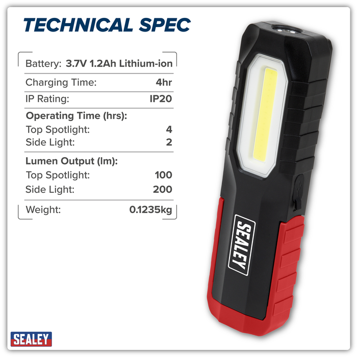 Rechargeable Inspection Light 3W COB & 2W SMD LED | LED301