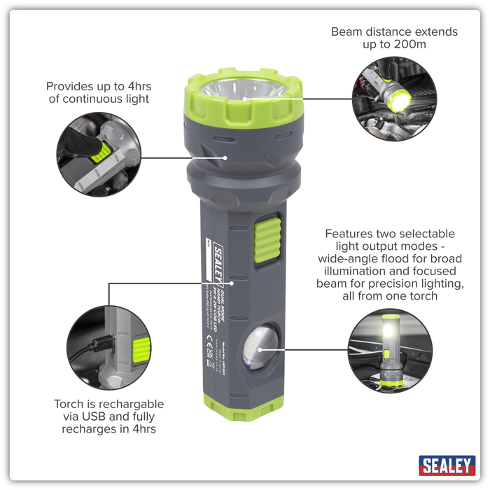 Dual Mode Hand Torch 3W & 2W COB LED | LED302