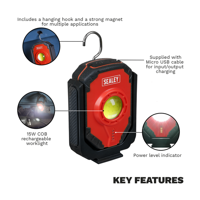 Rechargeable Worklight 15W COB LED | LED315