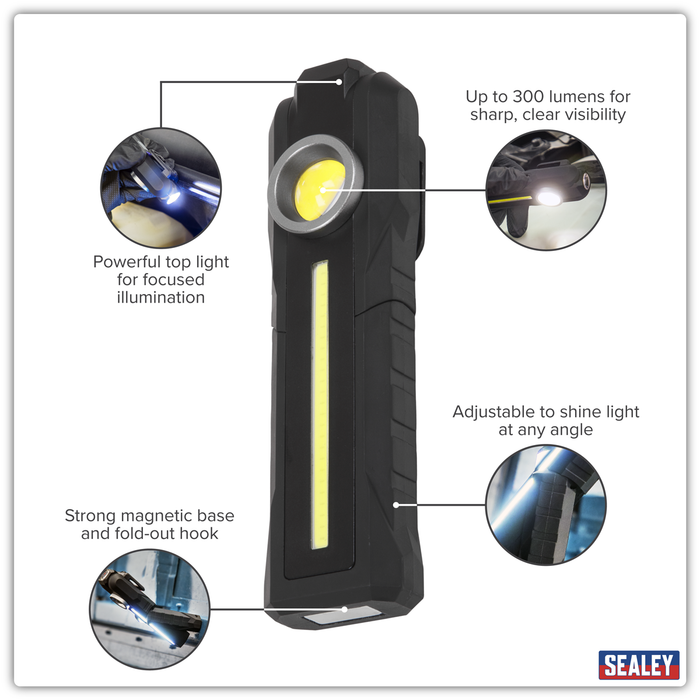 Rechargeable 3-in-1 Inspection Light 5W COB & 3W SMD LED | LED316