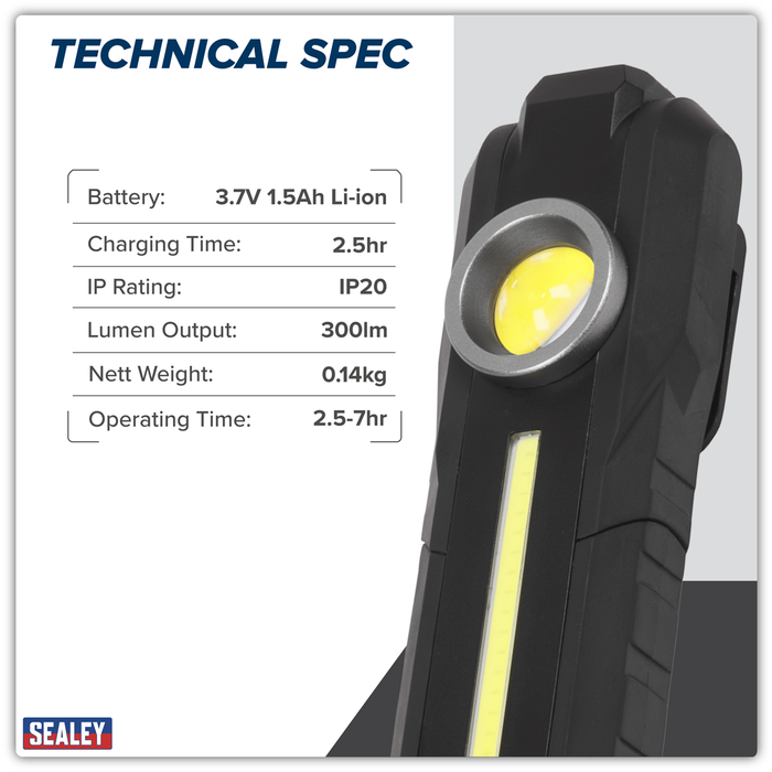 Rechargeable 3-in-1 Inspection Light 5W COB & 3W SMD LED | LED316