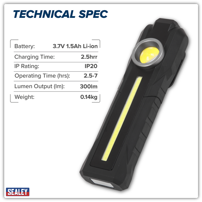 Rechargeable 3-in-1 Inspection Light 5W COB & 3W SMD LED | LED316