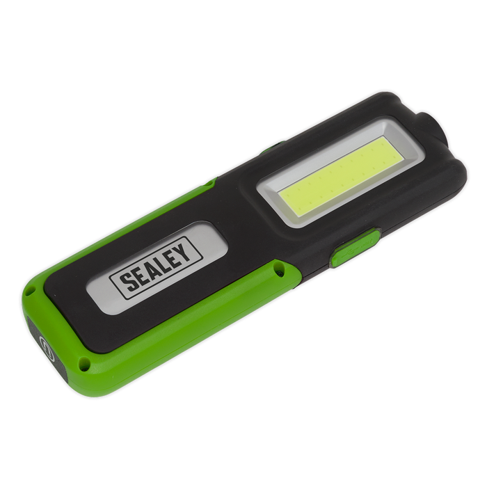 Rechargeable Inspection Light with Power Bank 5W COB & 3W SMD LED - Green | LED318G